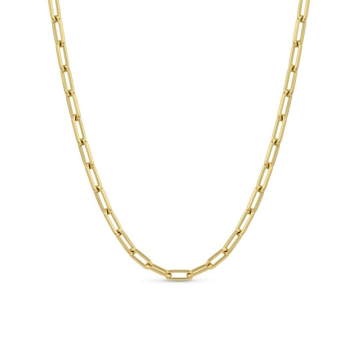 4.5mm Paperclip Chain Necklace | Sterling Silver & 18K Gold-Plated | 18 Inch | SSG-36-150-18 - Brownee Jewelers