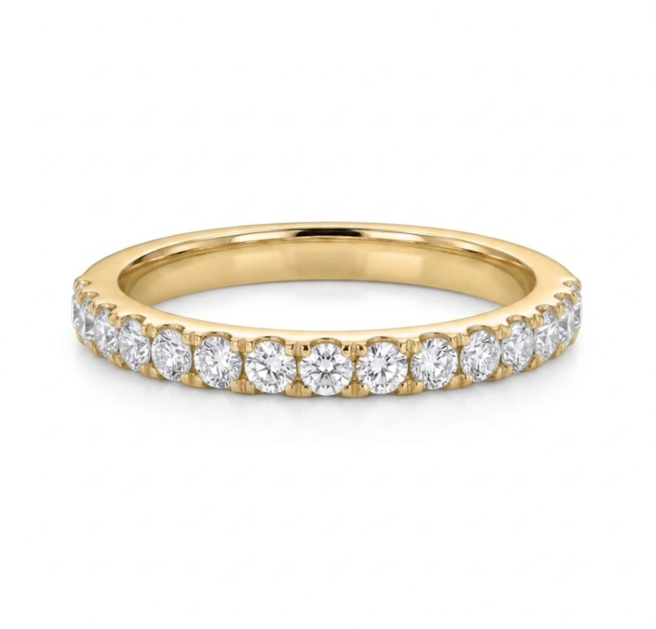 Round Diamond Pavé Wedding Band | 14K Yellow Gold | 0.50 CTW | R6251-050YD - Brownee Jewelers