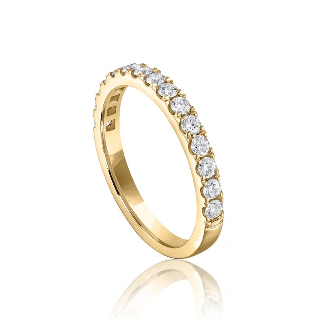 Round Diamond Pavé Wedding Band | 14K Yellow Gold | 0.50 CTW | R6251-050YD - Brownee Jewelers