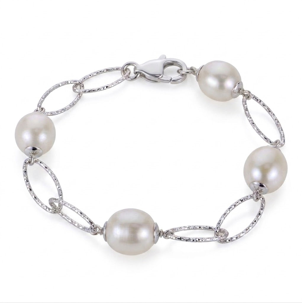 Freshwater Cultured Pearl Station Bracelet