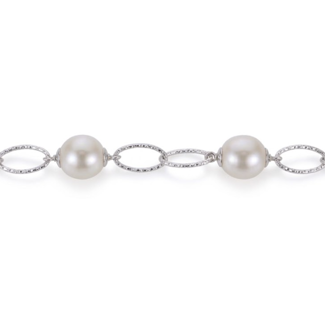 Freshwater Cultured Pearl Station Bracelet