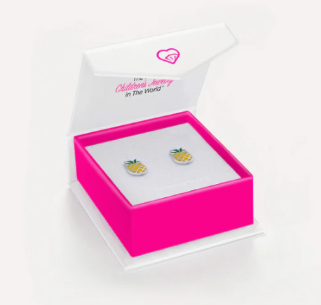 ENAMELED PINEAPPLE EARRINGS  