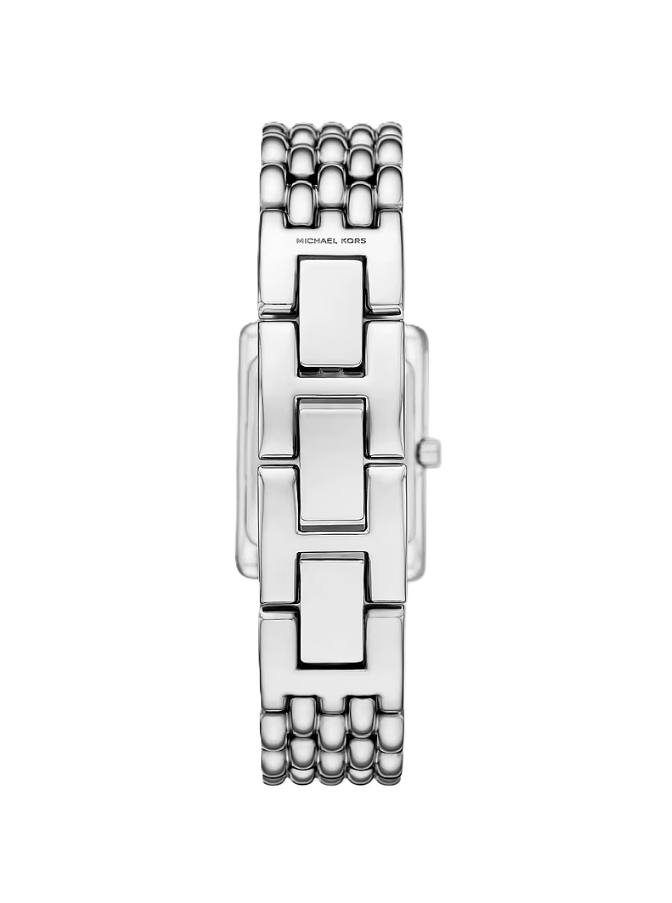 Petite Essex Watch | Michael Kors | Stainless Steel | 20mm x 27mm Rectangular Case | Silver-Tone Bracelet - Brownee Jewelers
