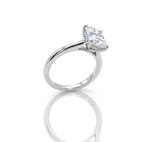 2.68 ct Cushion Lab-Grown Diamond Engagement Ring