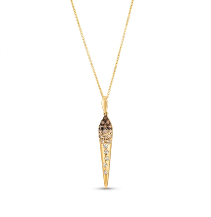 LeVian | Chocolate Ombre Diamond Dagger Pendant | 14K Yellow Gold | 0.38 ct | TTIZ 2 - Brownee Jewelers