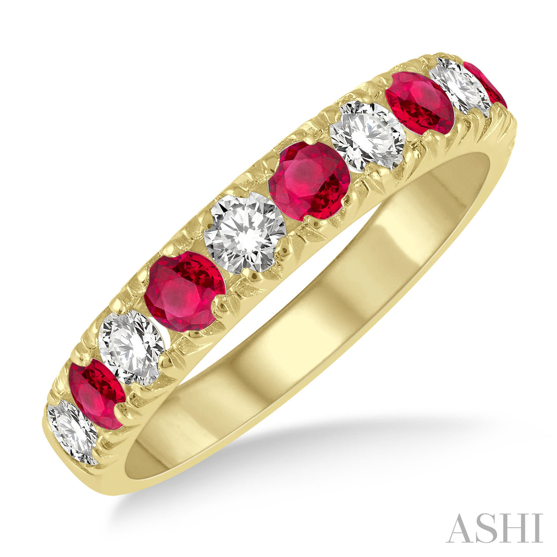 Ruby & Diamond Band | 14K Yellow Gold | 0.55 ctw - Brownee Jewelers