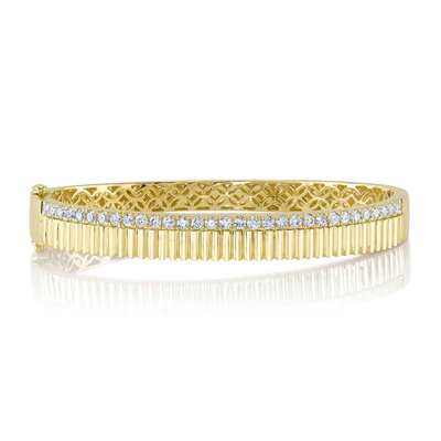 Diamond Ribbed Bangle