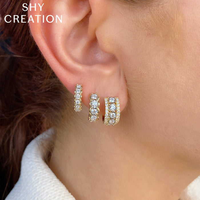 0.23 TOTAL CARAT WEIGHT DIAMOND HUGGIE EARRING IN 14K WHITE GOLD