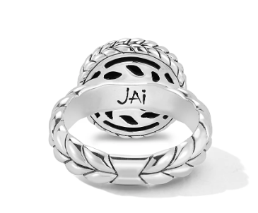 sterling silver and 14kt yellow gold ring 