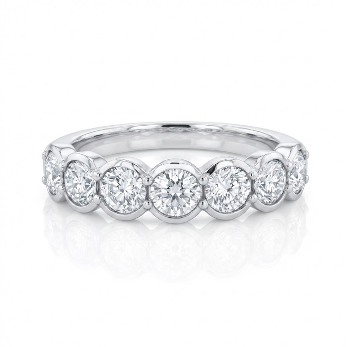 .52 Total Carat Weight Diamond Ladies Band in 14k White Gold