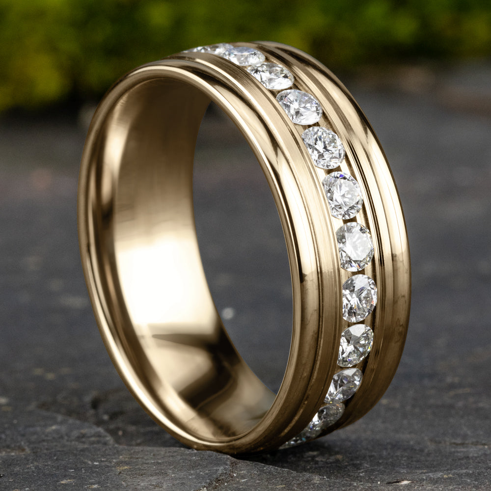 THE ROOSEVELT | 14K Yellow Gold | Diamond | Channel - Brownlee Jewelers
