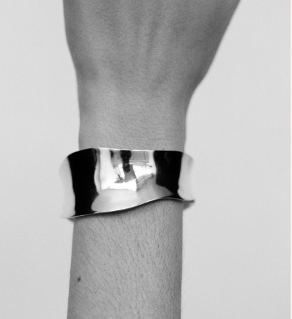 RIPPLE BANGLE, SILVER
