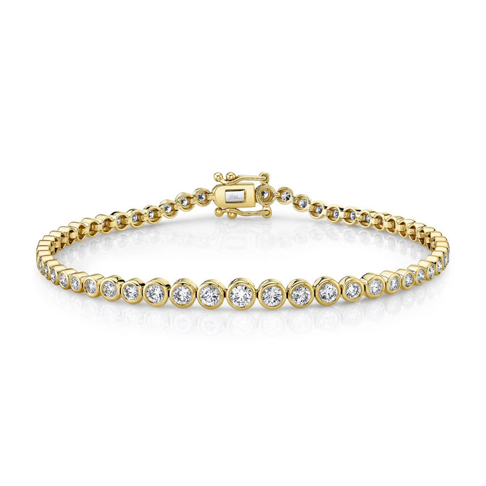 SHY CREATION BAILEY | 1.90CT DIAMOND BEZEL TENNIS BRACELET | 14K YELLOW GOLD | SC55011916 - Brownee Jewelers