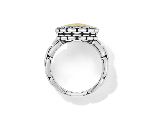 Sterling SIlver & 14kt yellow gold ring 