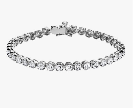 Sterling silver 0.50cts total tennis bracelet adorned in lab grown diamonds 