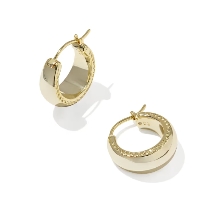 Gabriella Gold Set of 2 Huggie Earrings | Gold-Plated Metal | Mixed Hoop Designs | Earring Set - Brownee Jewelers