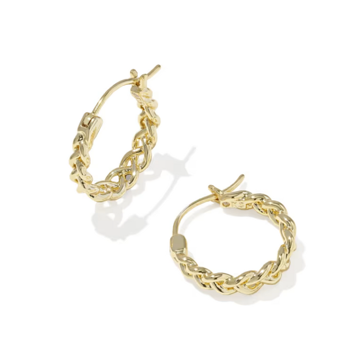 Gabriella Gold Set of 2 Huggie Earrings | Gold-Plated Metal | Mixed Hoop Designs | Earring Set - Brownee Jewelers