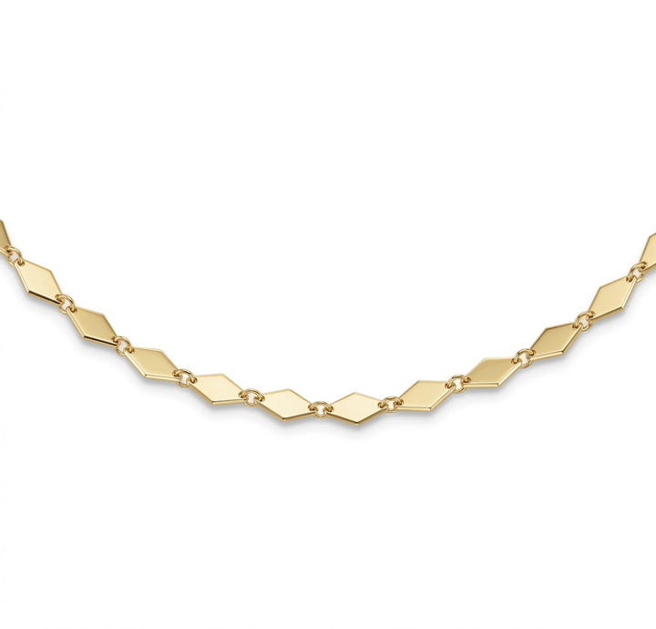 Mirror Kite Link Necklace | 14K Yellow Gold | 18 Inches | C19563-18 - Brownee Jewelers