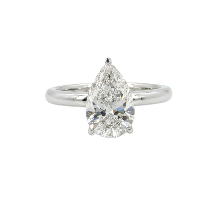 2.39 ct Pear Lab-Grown Diamond Solitaire Engagement Ring