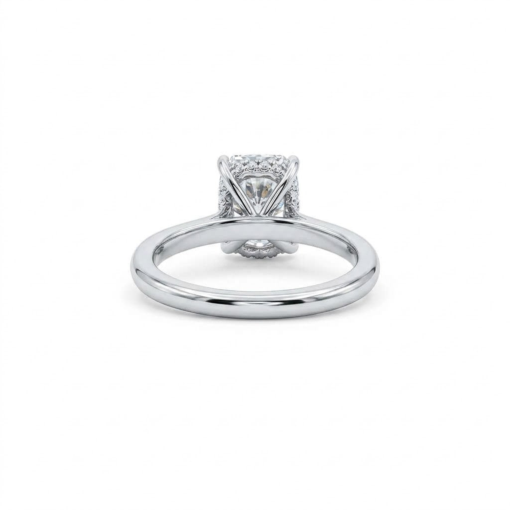 CUSHION LAB-GROWN DIAMOND SOLITAIRE ENGAGEMENT RING | 2.68CT CENTER | PLATINUM | GIA7432414834 - Brownee Jewelers