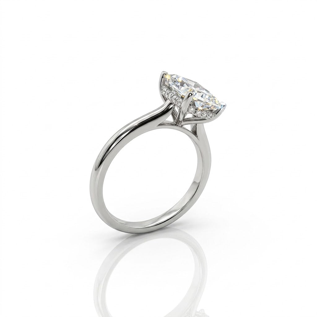 CUSHION LAB-GROWN DIAMOND SOLITAIRE ENGAGEMENT RING | 2.68CT CENTER | PLATINUM | GIA7432414834 - Brownee Jewelers