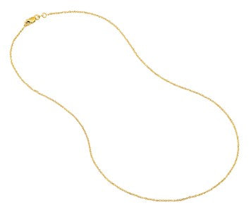 14kt 20" 1.15mm diamond cut singapore chains 