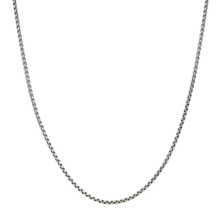 3mm Titanium Box Chain Necklace 18"