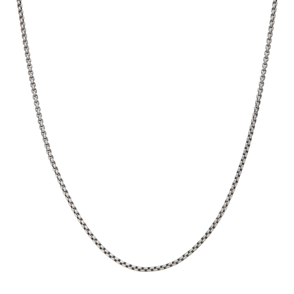 3mm Titanium Box Chain Necklace 18" - Brownee Jewelers