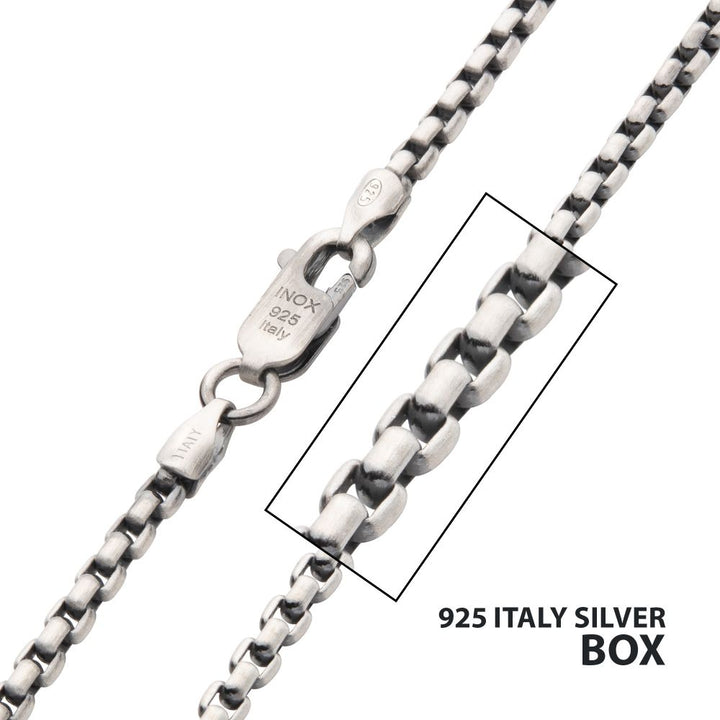 3mm Titanium Box Chain Necklace 18"