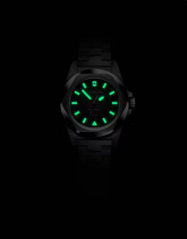 VictorInox Swiss Army I.N.O.X. Small Watch | 32mm | Black Dial | Stainless Steel Bracelet | 242036 - Brownee Jewelers