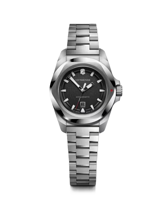 VictorInox Swiss Army I.N.O.X. Small Watch | 32mm | Black Dial | Stainless Steel Bracelet | 242036 - Brownee Jewelers