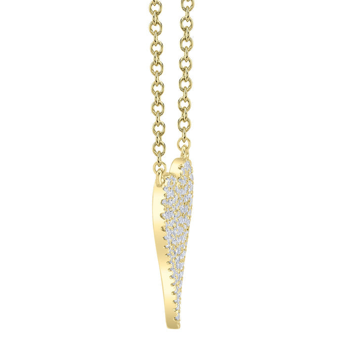 0.11CT DIAMOND PAVE HEART NECKLACE