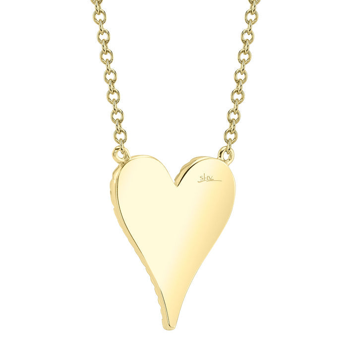0.11CT DIAMOND PAVE HEART NECKLACE