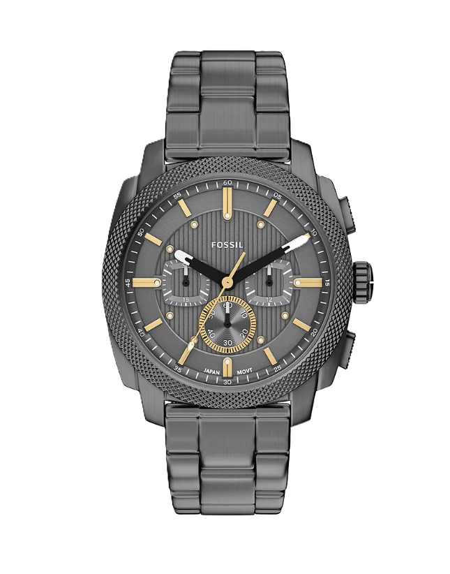 Machine Chronograph Watch | Fossil | Smoke Stainless Steel | Gray Dial | 22mm Bracelet - Brownee Jewelers