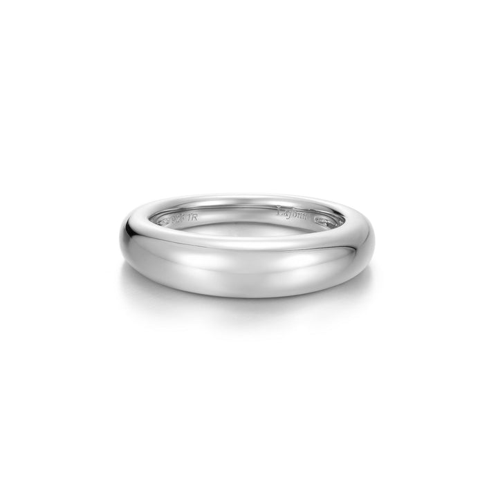 Graduated Domed Ring | Sterling Silver | High-Polish Finish | Comfort Fit | Classic Everyday Band - Brownee Jewelers