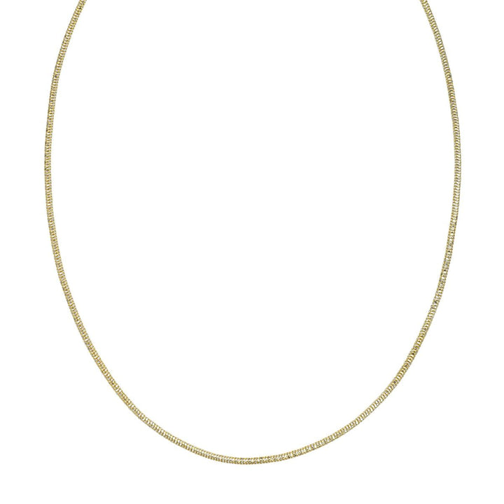 Sparkle Snake Chain Necklace | Yellow Gold-Plated Sterling Silver | 18 Inch | 1.9mm | AGTSPSNK190-18 - Brownee Jewelers