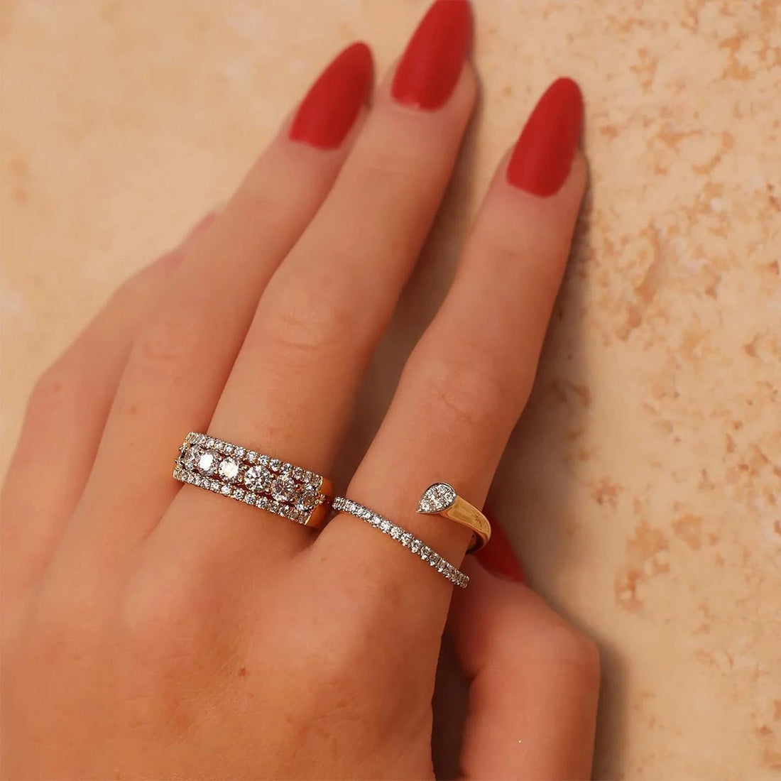 .29 TOTAL CARAT WEIGHT DIAMOND WRAP RING 14K YELLOW GOLD