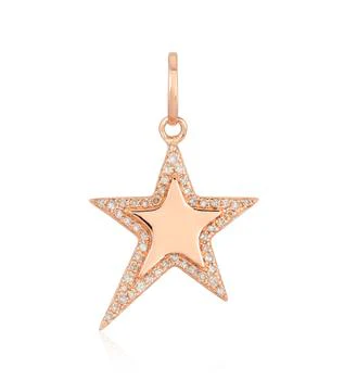 Modern Pave Outline Star Charm