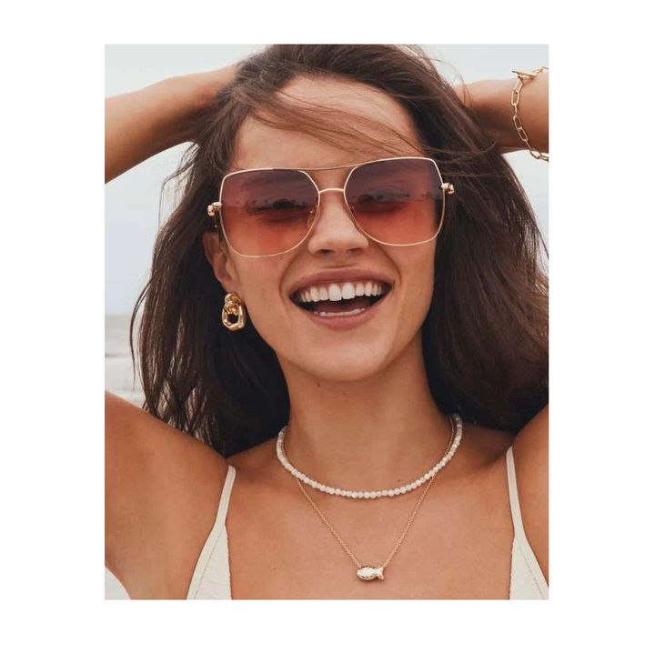 Kendra Scott | Parker Fish Pendant Necklace | Gold-Plated Brass | Abalone Shell | 9608894199 - Brownee Jewelers