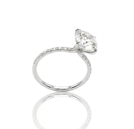 Round Lab-Grown Diamond Solitaire Ring | 14K White Gold | Diamond | Solitaire | Engagement Ring - Brownee Jewelers