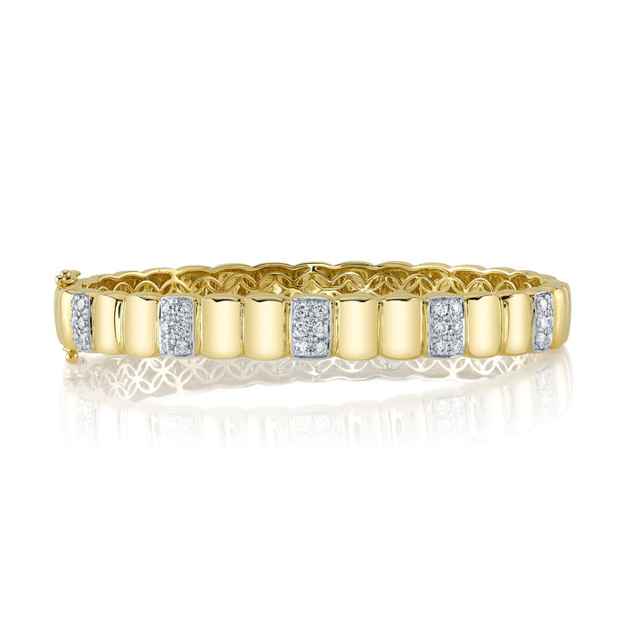 0.79 TOTAL CARAT WEIGHT DIAMOND BANGLE IN 14K YELLOW GOLD