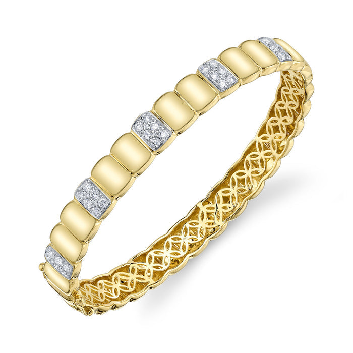 0.79 TOTAL CARAT WEIGHT DIAMOND BANGLE IN 14K YELLOW GOLD