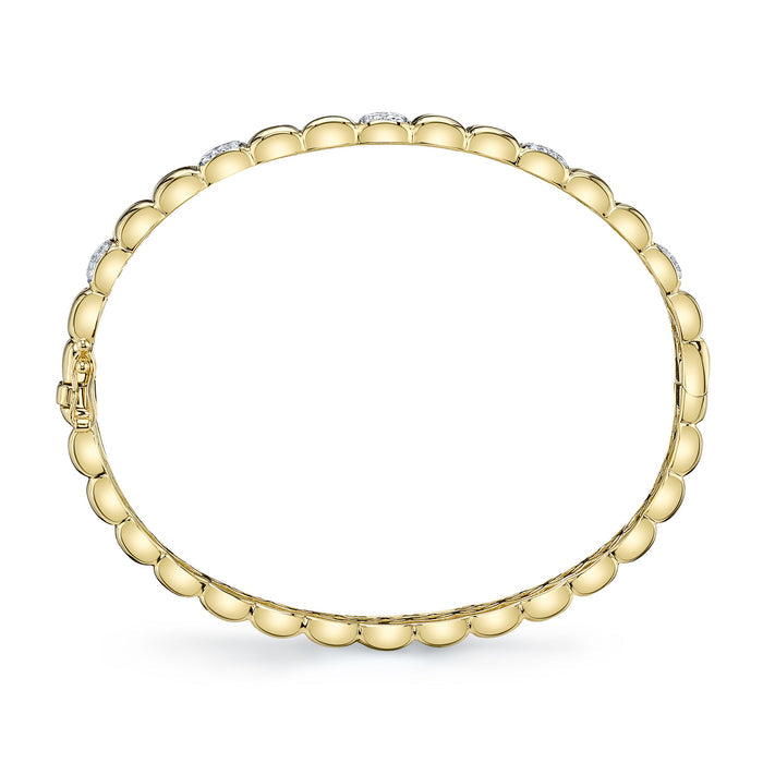 0.79 TOTAL CARAT WEIGHT DIAMOND BANGLE IN 14K YELLOW GOLD