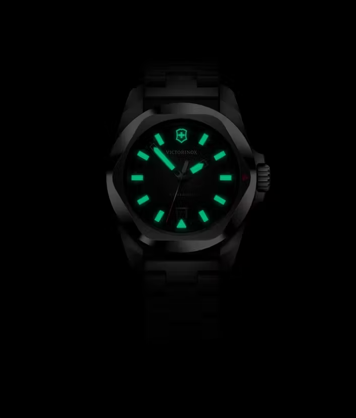 Victorinox Swiss Army I.N.O.X. Watch | 41mm | Black Dial | Stainless Steel | 242030 - Brownee Jewelers