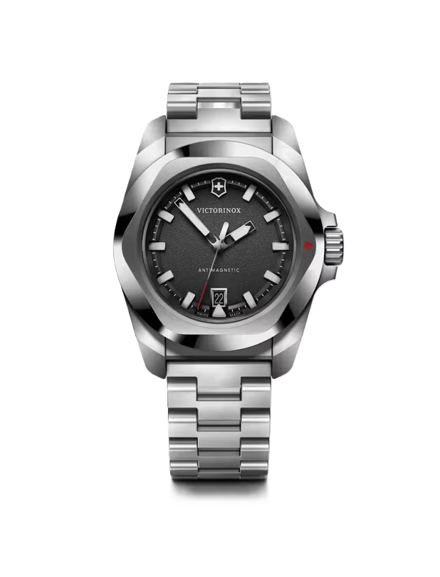 Victorinox Swiss Army I.N.O.X. Watch | 41mm | Black Dial | Stainless Steel | 242030 - Brownee Jewelers