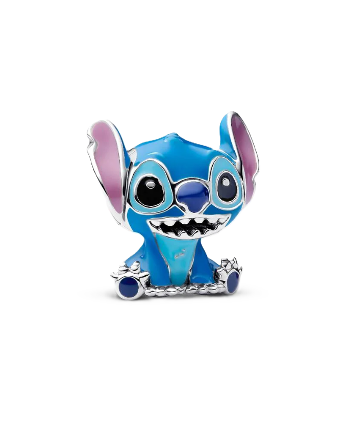 Pandora x Disney Stitch Charm in Sterling Silver with Blue Enamel