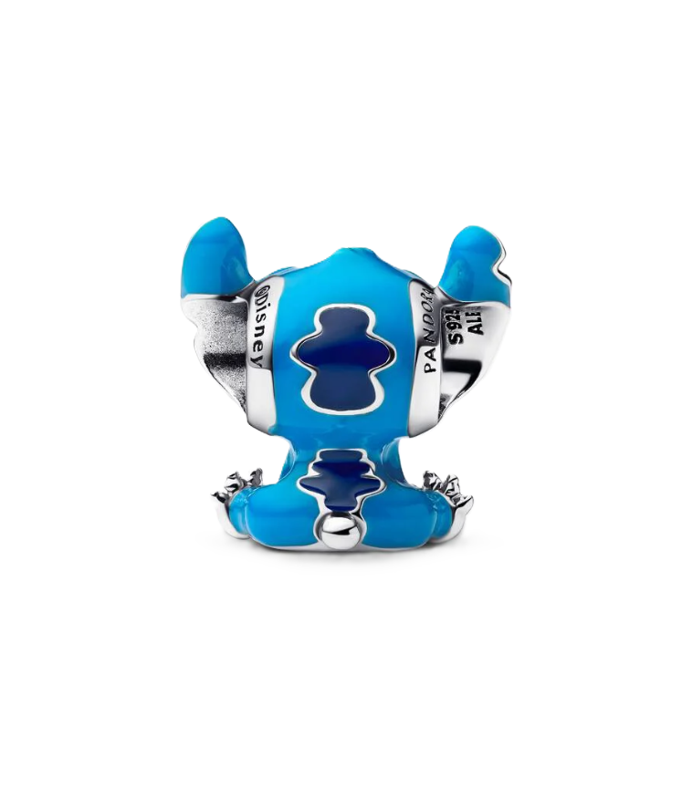 Pandora x Disney Stitch Charm in Sterling Silver with Blue Enamel