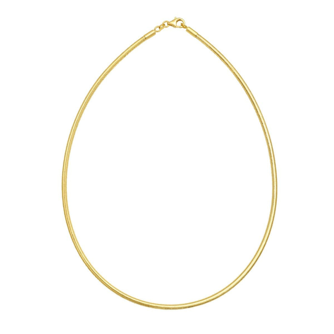 17 Inch 14K Yellow Gold Diamond-Cut Stretchable Mesh Necklace
