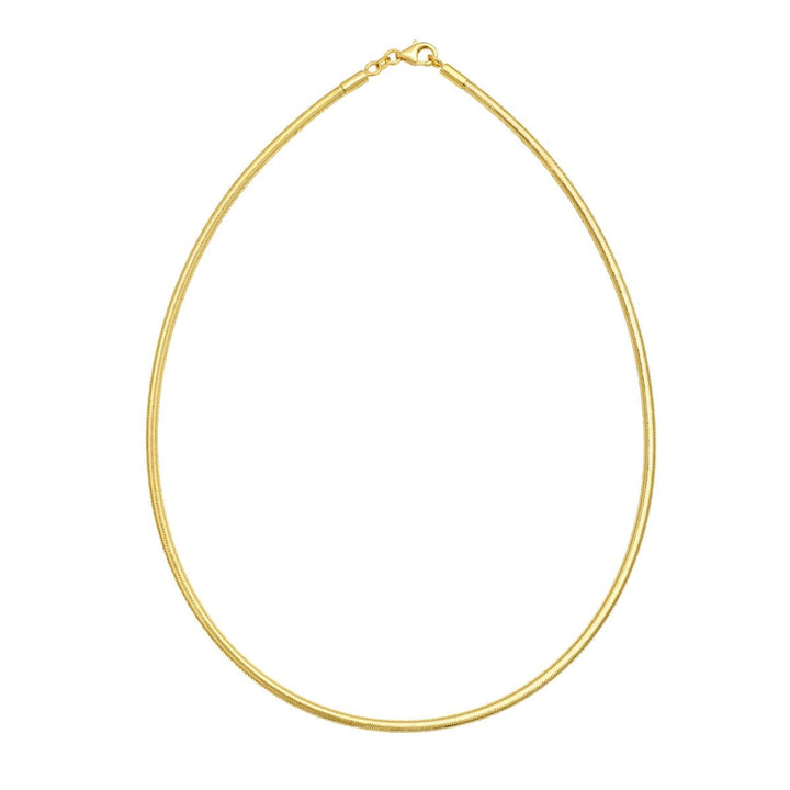 Diamond-Cut Stretchable Mesh Necklace | 14K Yellow Gold | 2.8mm | 17-Inch | Lobster Clasp | C20248-17 - Brownee Jewelers