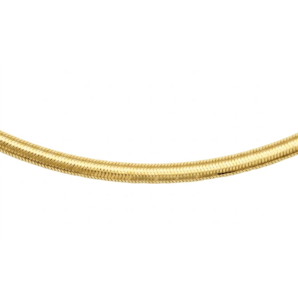 17 Inch 14K Yellow Gold Diamond-Cut Stretchable Mesh Necklace